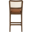  Meridian Atrium Cognac Vegan Leather Upholstered Counter Stool IMAGE 5