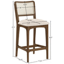  Color_Cream -- Atrium Cream Vegan Leather Upholstered Counter Stool IMAGE 10