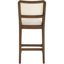  Meridian Atrium Cream Vegan Leather Upholstered Counter Stool IMAGE 5