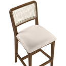  Color_Cream -- Atrium Cream Vegan Leather Upholstered Counter Stool IMAGE 6