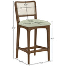  Color_Mint -- Atrium Mint Vegan Leather Upholstered Counter Stool IMAGE 10