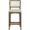  Meridian Atrium Mint Vegan Leather Upholstered Counter Stool IMAGE 2