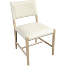  Color_Cream -- Andie Cream Vegan Leather Upholstered Dining Chair IMAGE 6