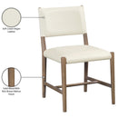  Color_Cream -- Andie Cream Vegan Leather Upholstered Dining Chair IMAGE 10
