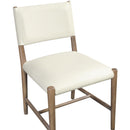  Color_Cream -- Andie Cream Vegan Leather Upholstered Dining Chair IMAGE 5