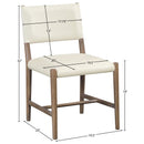  Color_Cream -- Andie Cream Vegan Leather Upholstered Dining Chair IMAGE 9