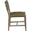  Color_Olive -- Andie Olive Vegan Leather Upholstered Dining Chair IMAGE 3