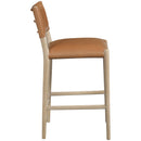  Meridian Andie Cognac Vegan Leather Upholstered Counter Stool IMAGE 3