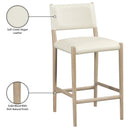  Color_Cream -- Andie Cream Vegan Leather Upholstered Counter Stool IMAGE 10