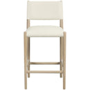  Color_Cream -- Andie Cream Vegan Leather Upholstered Counter Stool IMAGE 2