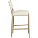  Color_Cream -- Andie Cream Vegan Leather Upholstered Counter Stool IMAGE 3