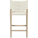 Meridian Andie Cream Vegan Leather Upholstered Counter Stool IMAGE 4