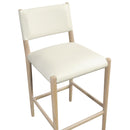  Color_Cream -- Andie Cream Vegan Leather Upholstered Counter Stool IMAGE 6