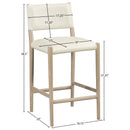 Meridian Andie Cream Vegan Leather Upholstered Counter Stool IMAGE 9