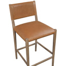  Meridian Andie Cognac Vegan Leather Upholstered Counter Stool IMAGE 5
