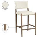 Color_Cream -- Andie Cream Vegan Leather Upholstered Counter Stool IMAGE 10