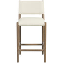  Color_Cream -- Andie Cream Vegan Leather Upholstered Counter Stool IMAGE 2