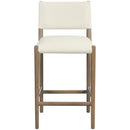  Meridian Andie Cream Vegan Leather Upholstered Counter Stool IMAGE 2