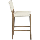  Color_Cream -- Andie Cream Vegan Leather Upholstered Counter Stool IMAGE 3