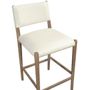  Meridian Andie Cream Vegan Leather Upholstered Counter Stool IMAGE 5