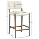  Color_Cream -- Andie Cream Vegan Leather Upholstered Counter Stool IMAGE 9