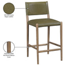  Color_Olive -- Andie Olive Vegan Leather Upholstered Counter Stool IMAGE 10