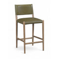  Color_Olive -- Andie Olive Vegan Leather Upholstered Counter Stool IMAGE 1