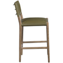  Meridian Andie Olive Vegan Leather Upholstered Counter Stool IMAGE 3