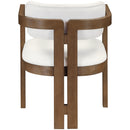  Meridian Ravina Cream Vegan Leather and Linen Textured Fabric Upholstered Dining Chair IMAGE 5