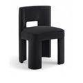  Color_Black -- Zuno Black Velvet Upholstered Dining Chair IMAGE 1