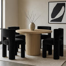 Meridian Zuno Black Velvet Upholstered Dining Chair IMAGE 2