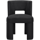  Color_Black -- Zuno Black Velvet Upholstered Dining Chair IMAGE 3