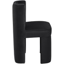  Color_Black -- Zuno Black Velvet Upholstered Dining Chair IMAGE 4