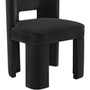  Color_Black -- Zuno Black Velvet Upholstered Dining Chair IMAGE 6
