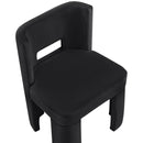  Color_Black -- Zuno Black Velvet Upholstered Dining Chair IMAGE 7