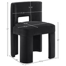  Color_Black -- Zuno Black Velvet Upholstered Dining Chair IMAGE 9