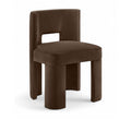  Color_Brown -- Zuno Brown Velvet Upholstered Dining Chair IMAGE 1