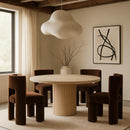  Color_Brown -- Zuno Brown Velvet Upholstered Dining Chair IMAGE 2