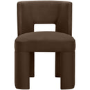  Color_Brown -- Zuno Brown Velvet Upholstered Dining Chair IMAGE 3