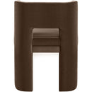  Color_Brown -- Zuno Brown Velvet Upholstered Dining Chair IMAGE 5