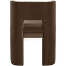  Meridian Zuno Brown Velvet Upholstered Dining Chair IMAGE 5