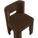  Color_Brown -- Zuno Brown Velvet Upholstered Dining Chair IMAGE 7