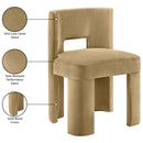  Color_Camel -- Zuno Camel Velvet Upholstered Dining Chair IMAGE 10