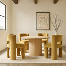  Color_Camel -- Zuno Camel Velvet Upholstered Dining Chair IMAGE 2