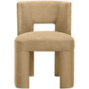  Color_Camel -- Zuno Camel Velvet Upholstered Dining Chair IMAGE 3
