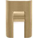  Color_Camel -- Zuno Camel Velvet Upholstered Dining Chair IMAGE 5