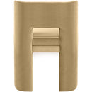  Meridian Zuno Camel Velvet Upholstered Dining Chair IMAGE 5