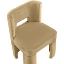  Color_Camel -- Zuno Camel Velvet Upholstered Dining Chair IMAGE 7