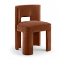  Color_Cognac -- Zuno Cognac Velvet Upholstered Dining Chair IMAGE 1