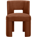  Color_Cognac -- Zuno Cognac Velvet Upholstered Dining Chair IMAGE 3